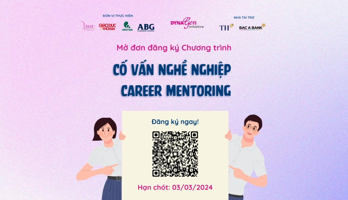 Chương trình CỐ VẤN NGHỀ NGHIỆP - CAREER MENTORING chính thức MỞ ĐƠN ĐĂNG KÍ!!